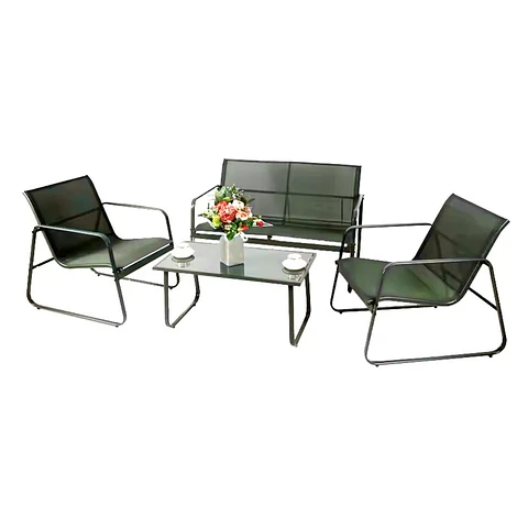 Juego De Terraza Living Malla Saint Andrew 4 Piezas Exterior