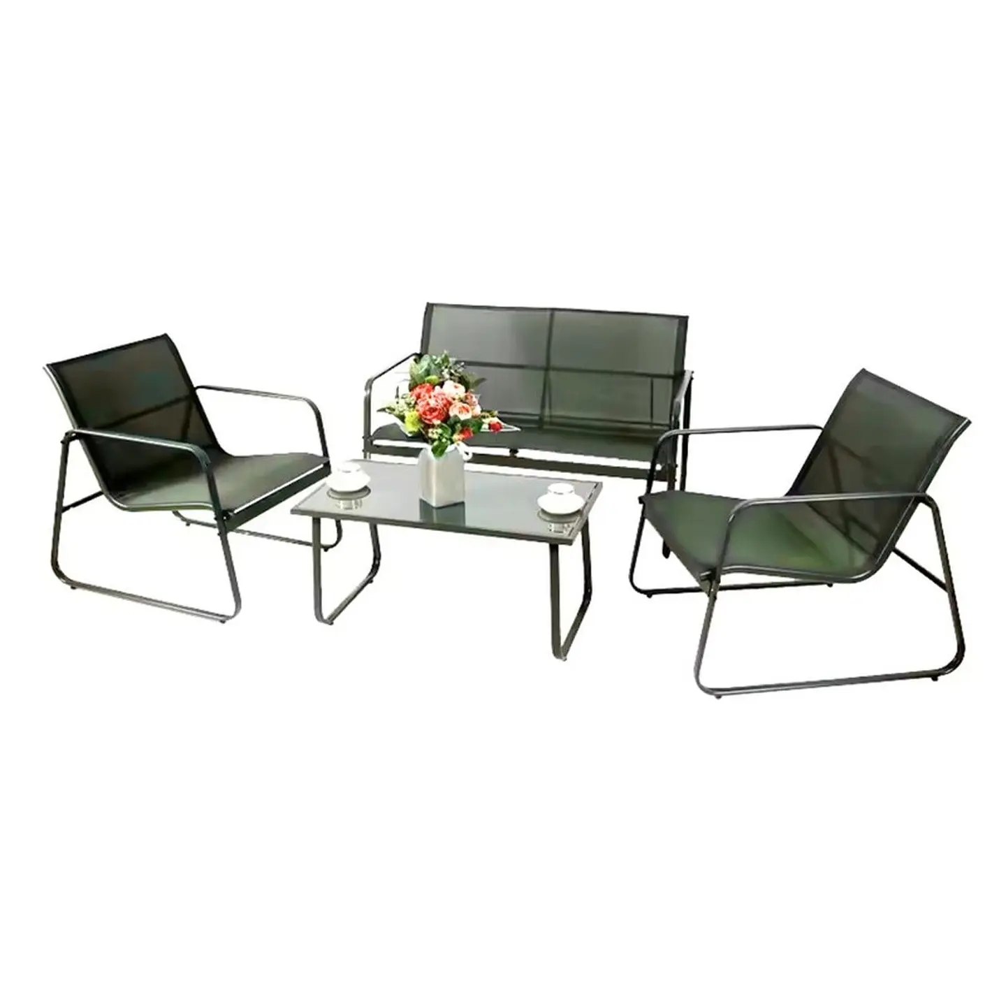 Juego De Terraza Living Malla Saint Andrew 4 Piezas Exterior 1