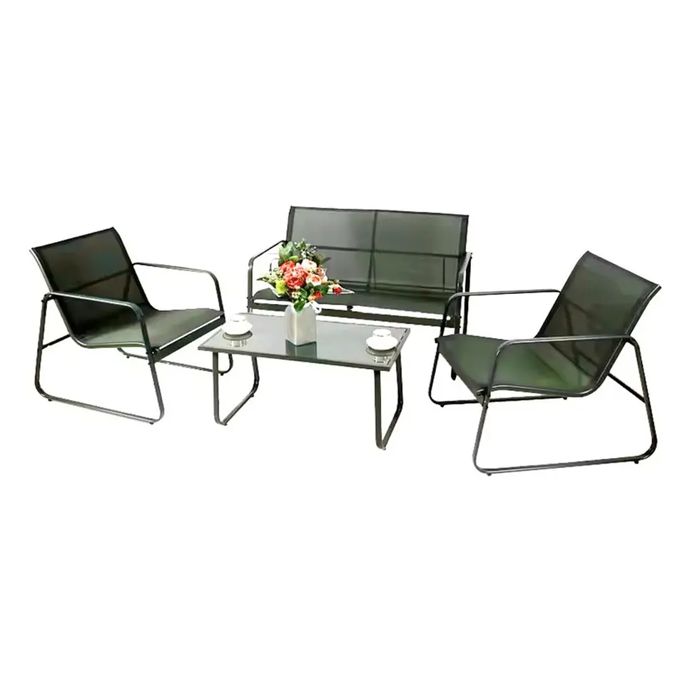 Juego De Terraza Living Malla Saint Andrew 4 Piezas Exterior 1