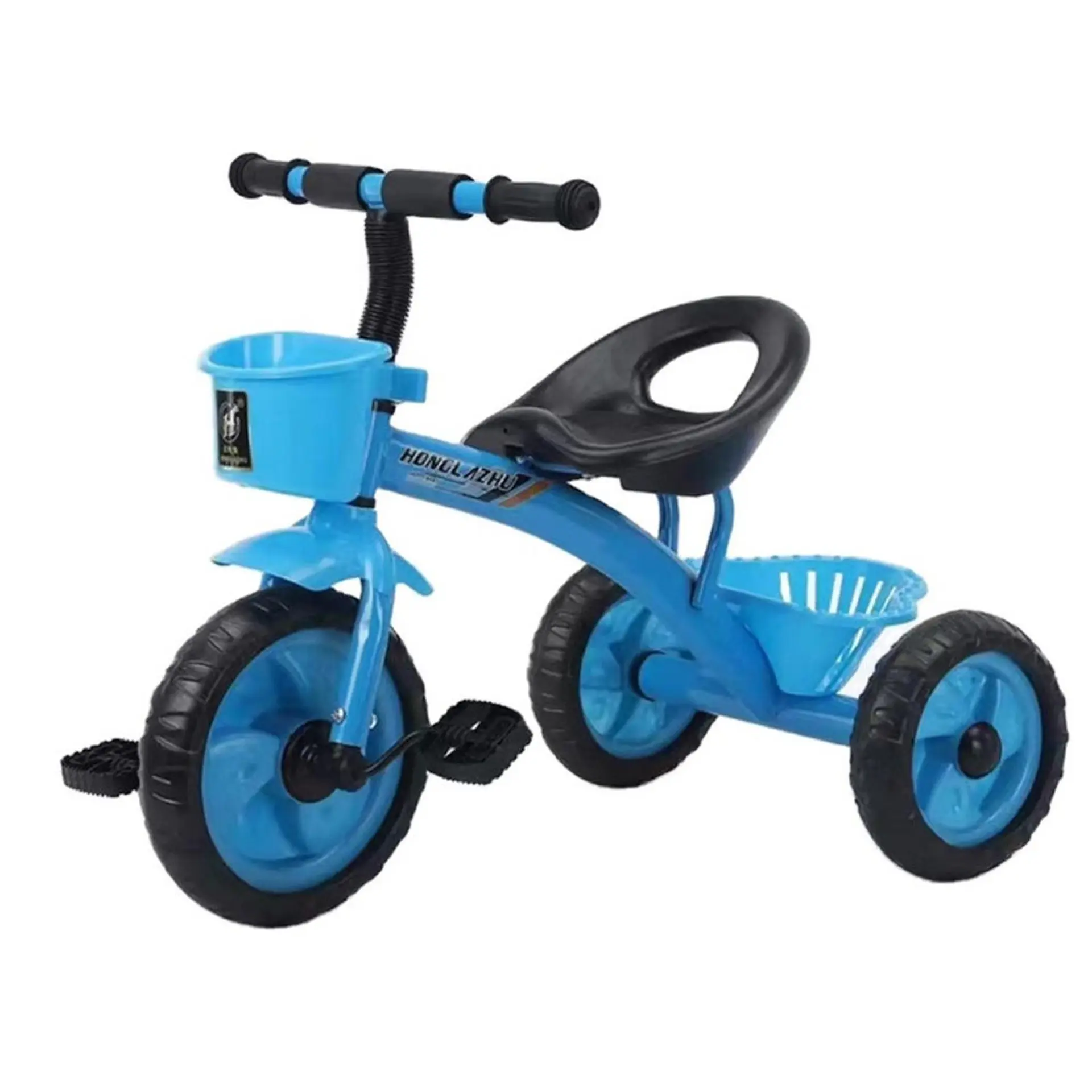 Triciclo Infantil Bici Con Canastos y Cintas Azul 2