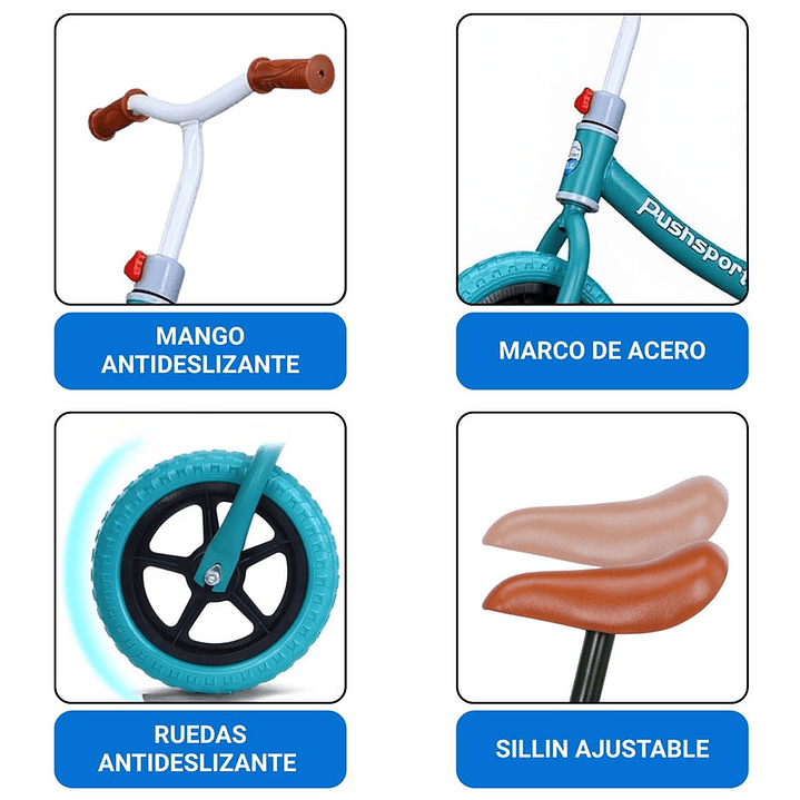 Bicicleta De Equilibrio Infantil Balance Bike 12