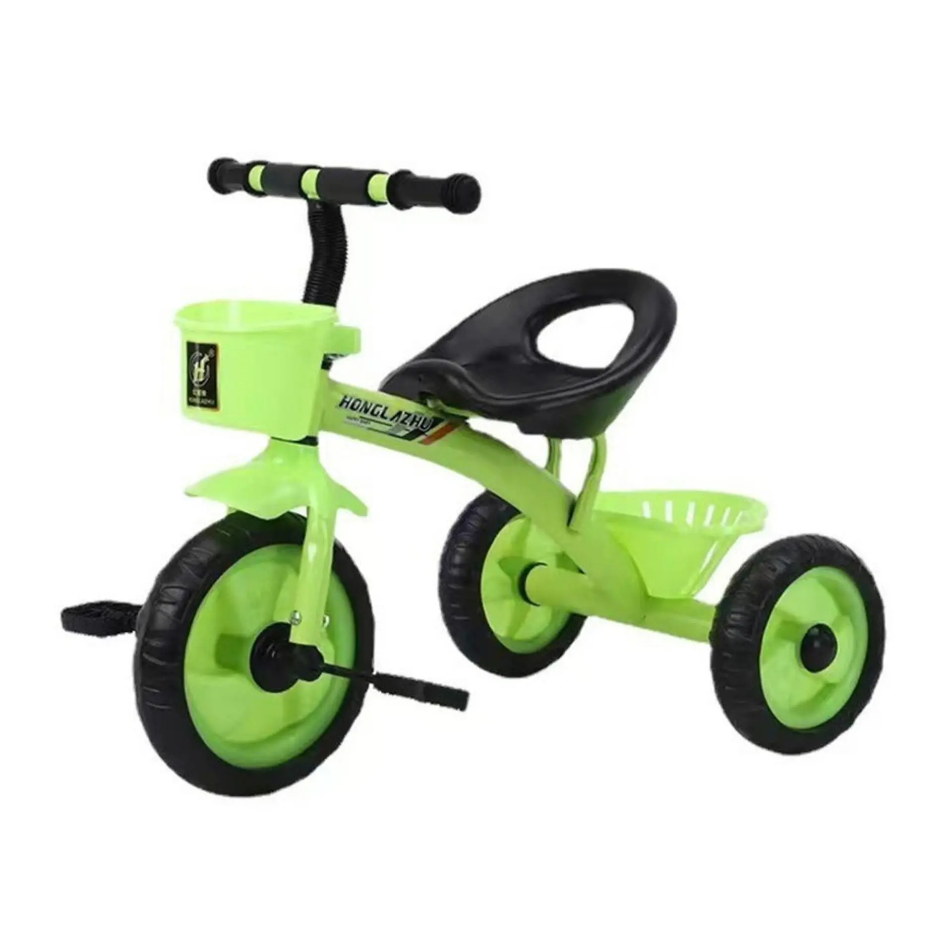 Triciclo Infantil Bici Con Canastos y Cintas Verde 2