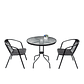 Juego De Terraza De Balcón Comedor Mesa Vidrio Kate 2 Sillas - Miniatura 1