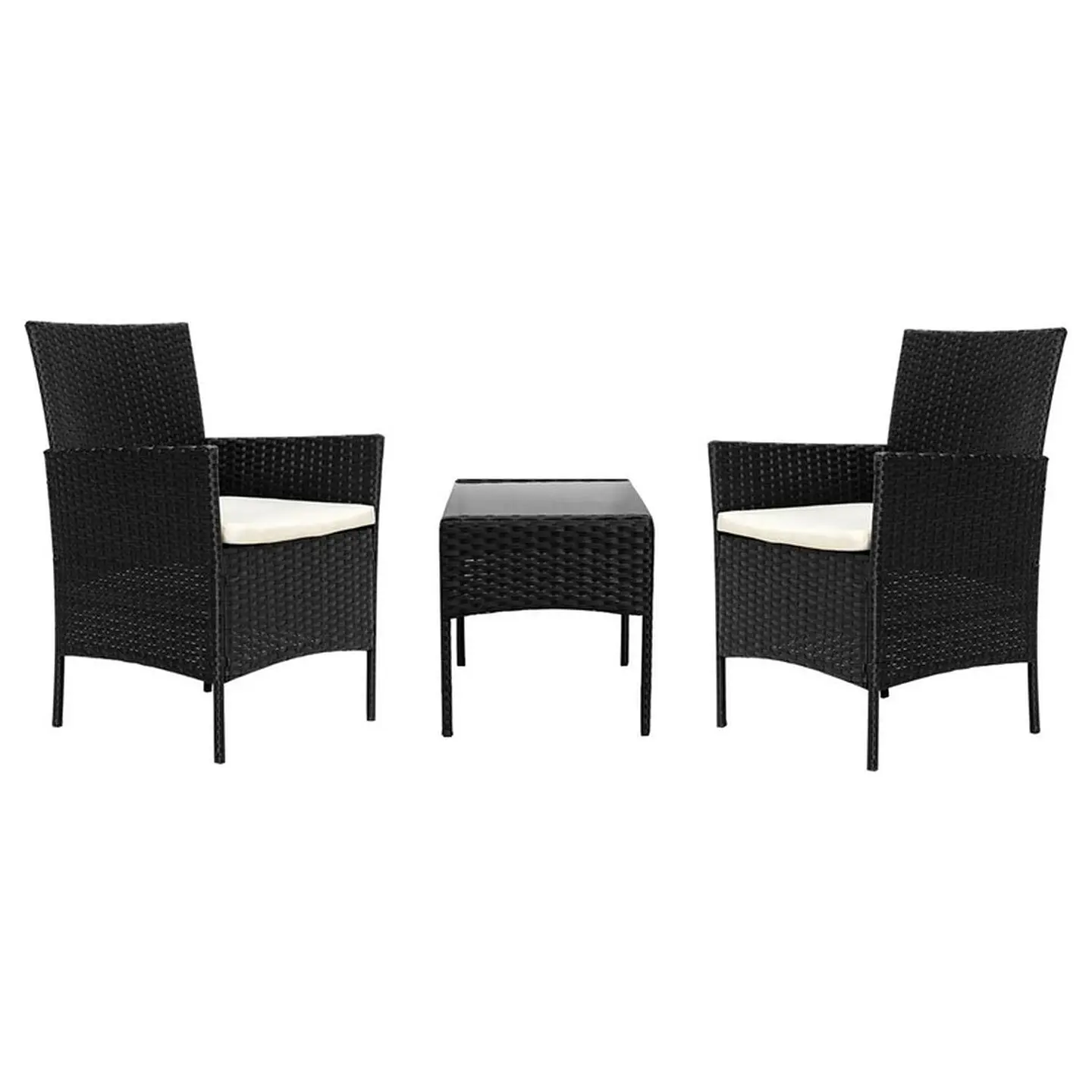 Juego De Terraza Living Ratán Sintético Sally 3 Piezas 1
