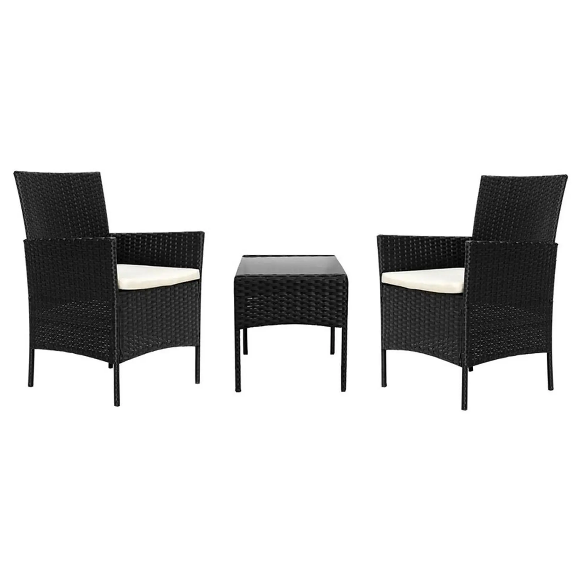 Juego De Terraza Living Ratán Sintético Sally 3 Piezas 1