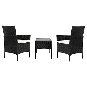 Juego De Terraza Living Ratán Sintético Sally 3 Piezas