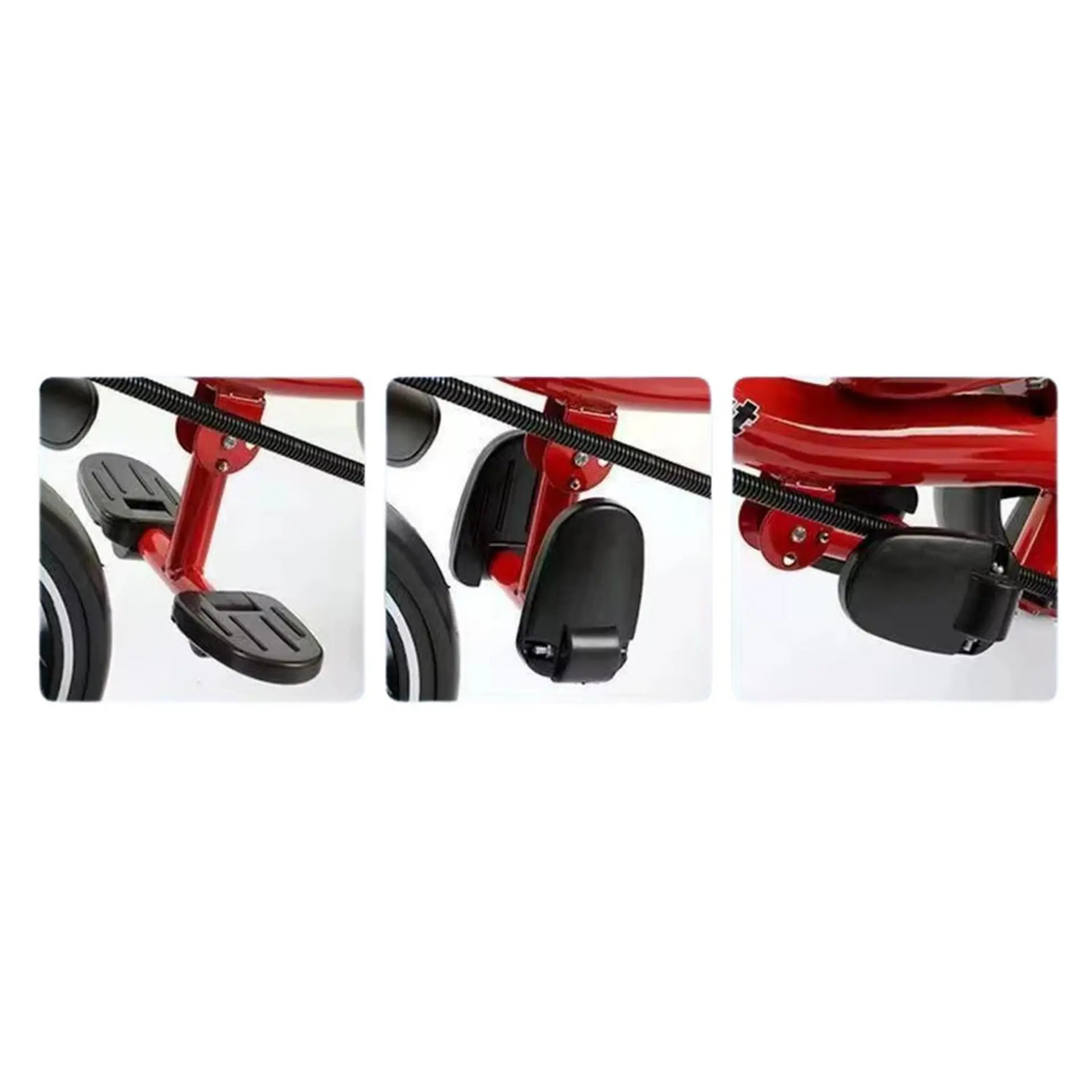 Triciclo Infantil Mango De Empuje Alto Asiento Grande Rojo 7