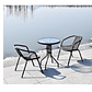 Juego De Terraza De Balcón Comedor Mesa Vidrio Kate 2 Sillas - Miniatura 2