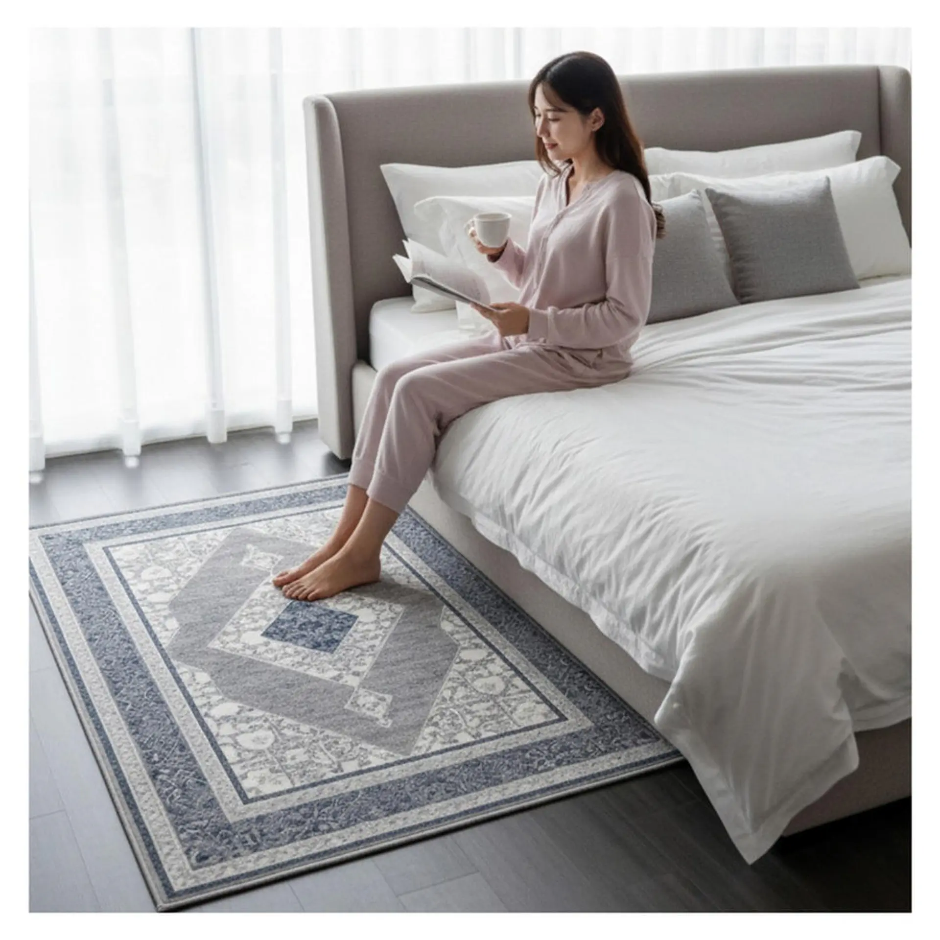 Alfombra Bajada Cama Estampada 60x100 cm Tarragona 2