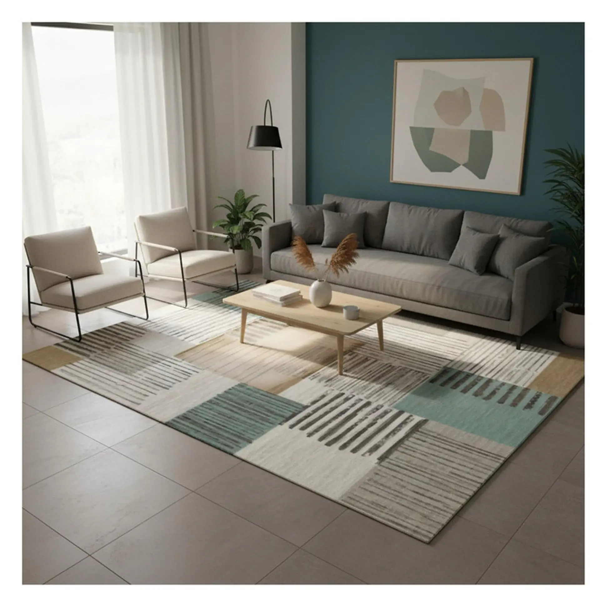 Alfombra Living Estampada 120x160 cm Murano 2