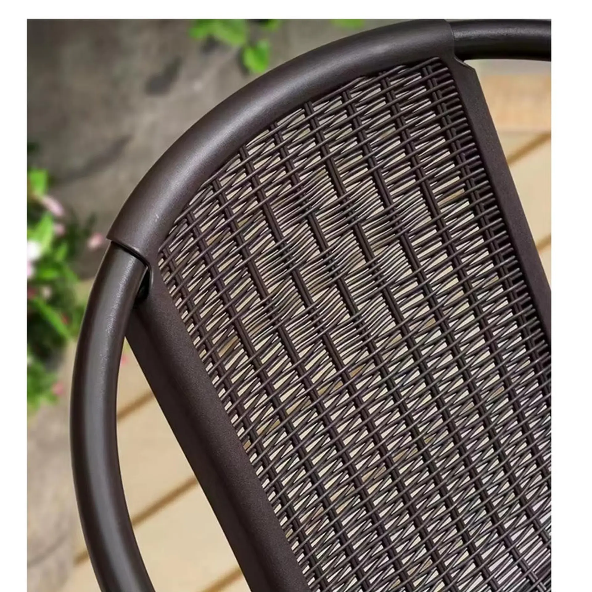 Juego De Terraza De Balcón Comedor Mesa Vidrio Kate 2 Sillas 4