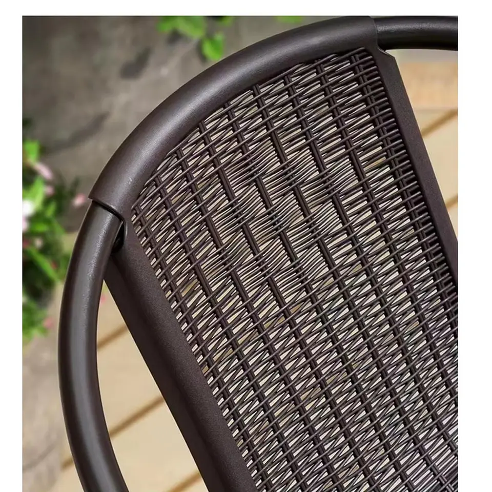 Juego De Terraza De Balcón Comedor Mesa Vidrio Kate 2 Sillas 4