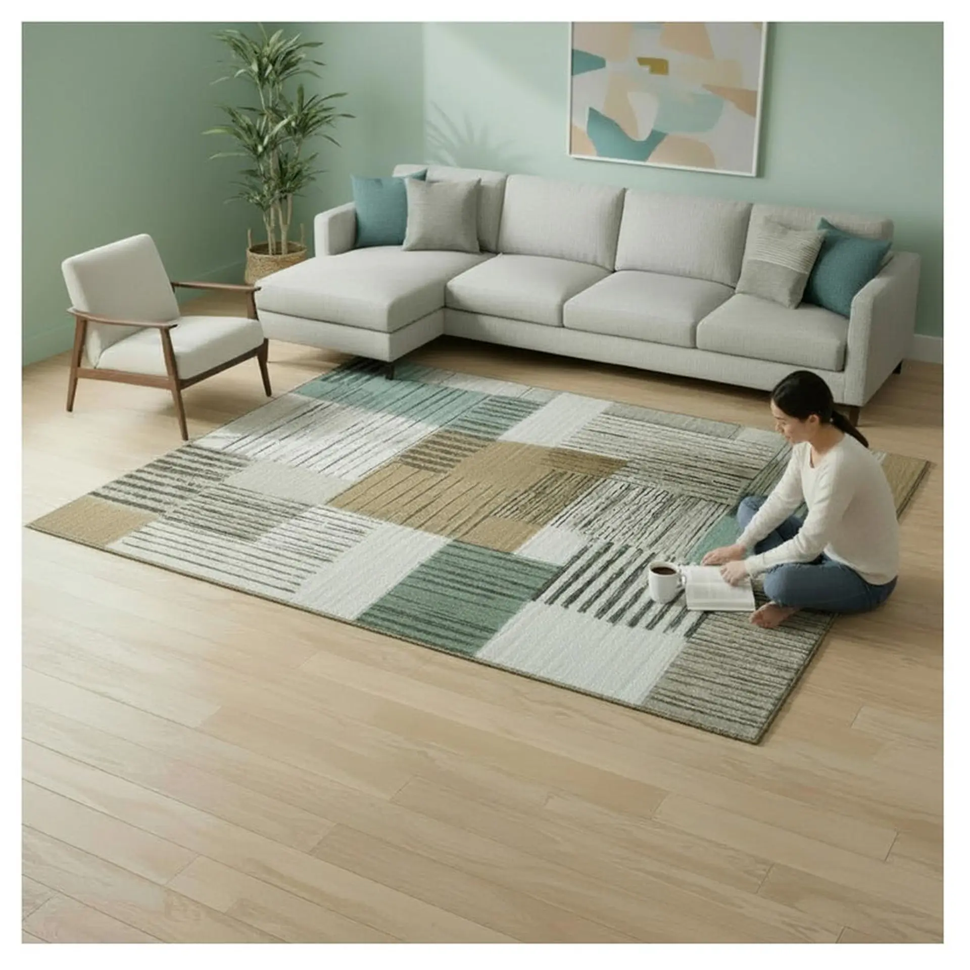Alfombra Living Estampada 120x160 cm Murano 3