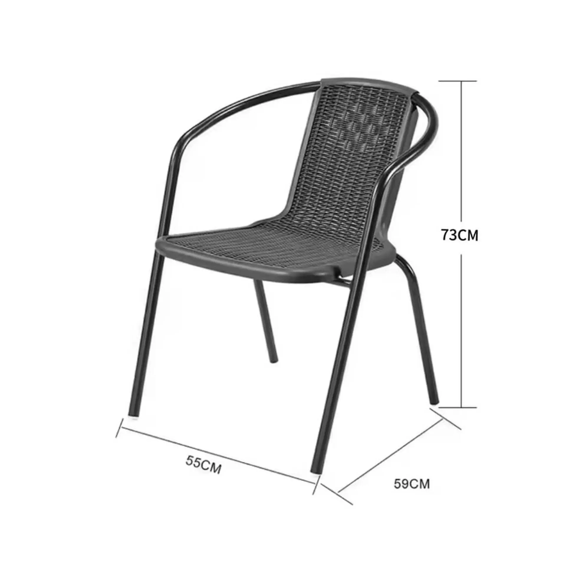 Juego De Terraza De Balcón Comedor Mesa Redonda Emma 4 Sillas 7