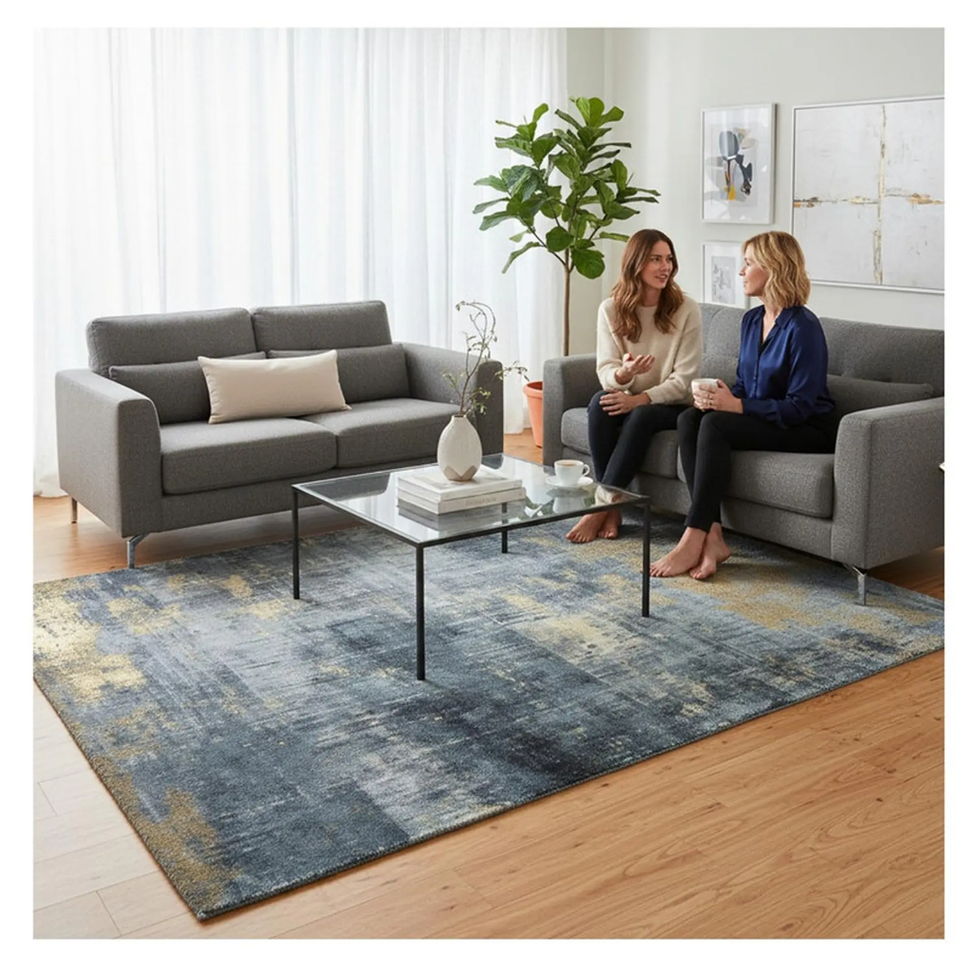 Alfombra Living Estampada 120x160 cm Usini 2