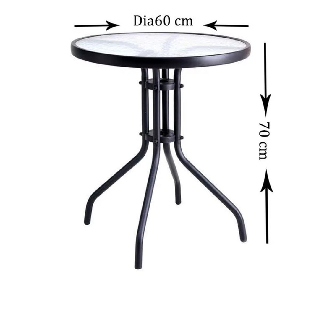Juego De Terraza De Balcón Comedor Mesa Redonda Emma 4 Sillas 8
