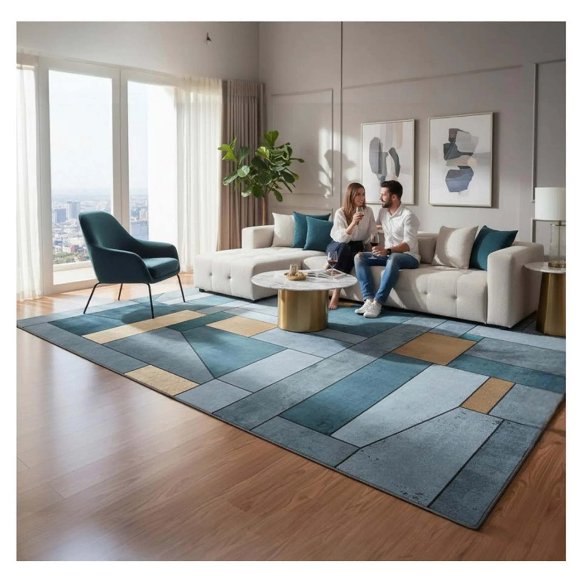 Alfombra Living Estampada 120x160 cm San Remo 2