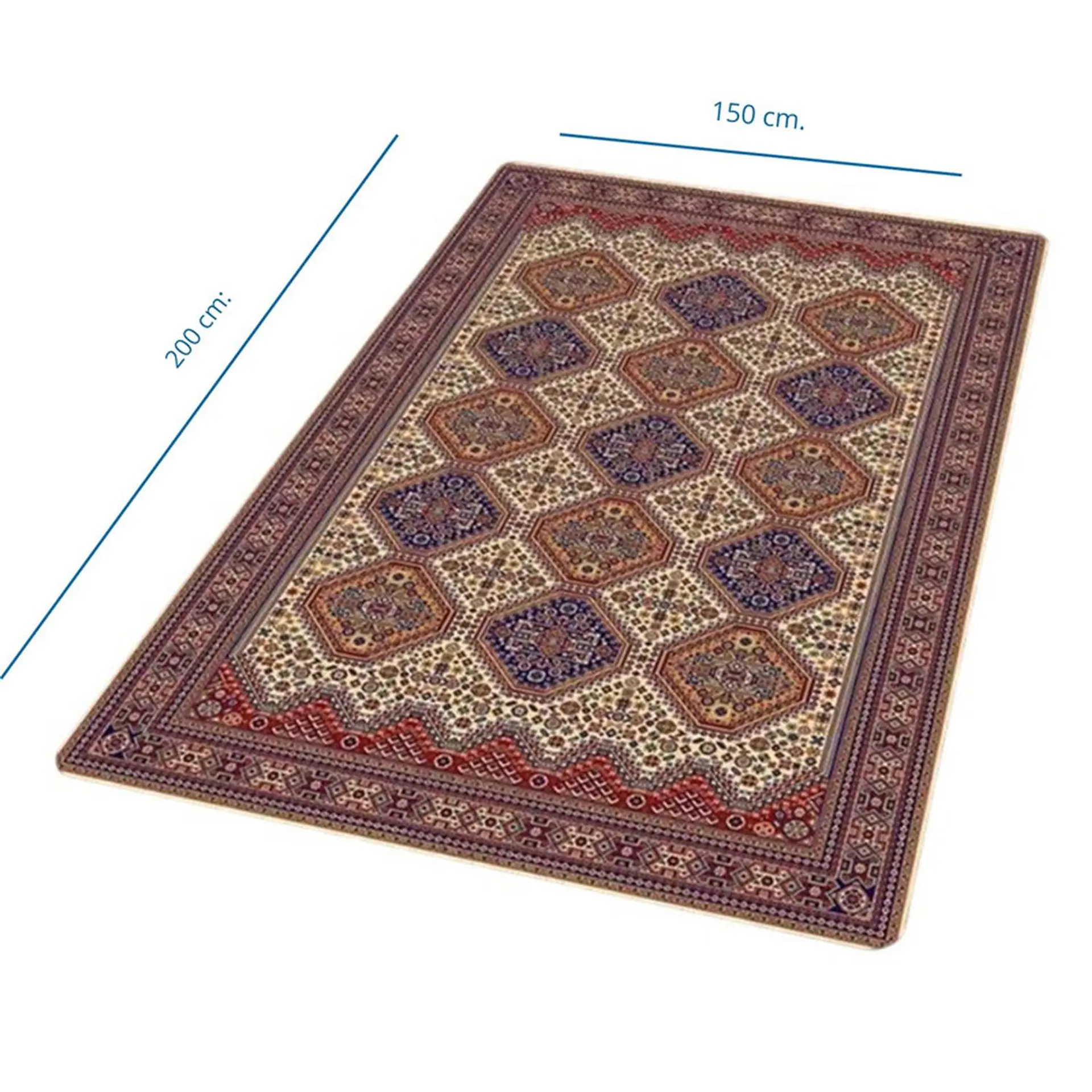 Alfombra Living Grande Estampada 150x200 cm Bodrum 4