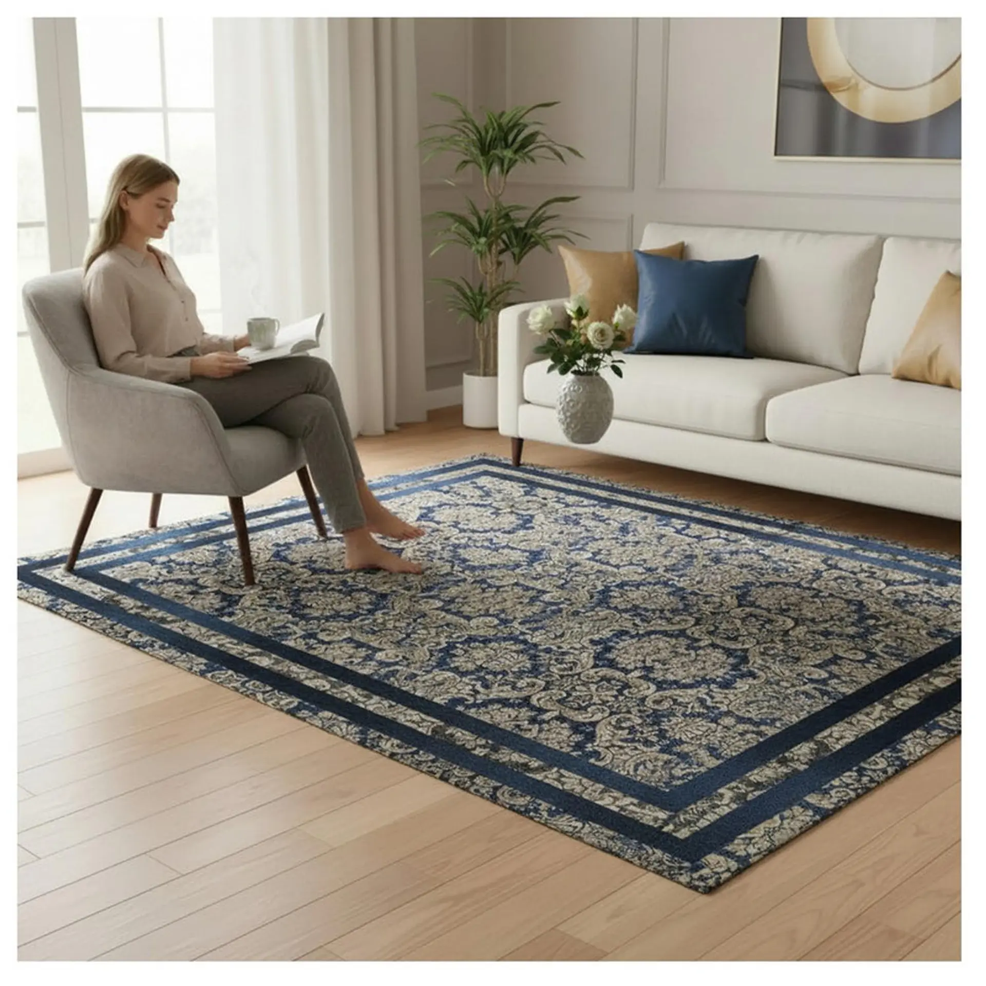 Alfombra Living Grande Estampada 150x200 cm Avanos 3