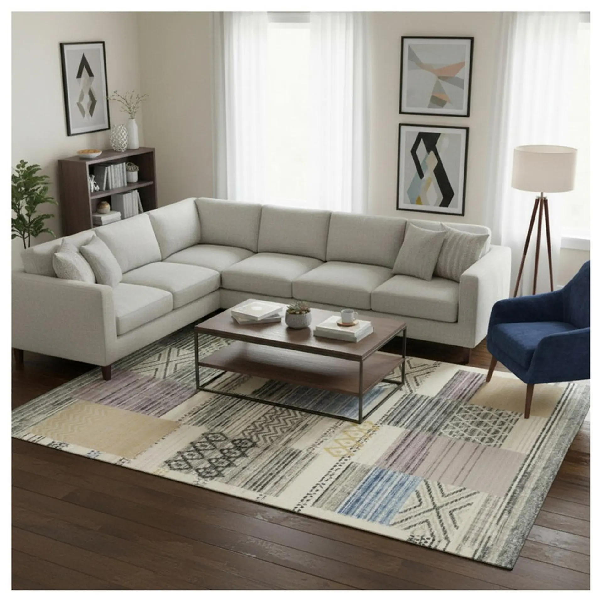 Alfombra Living Estampada 120x160 cm Tironi 2
