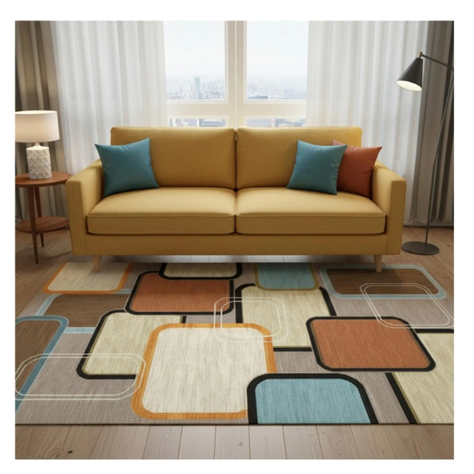Alfombra Living Estampada 120x160 cm Lido 1