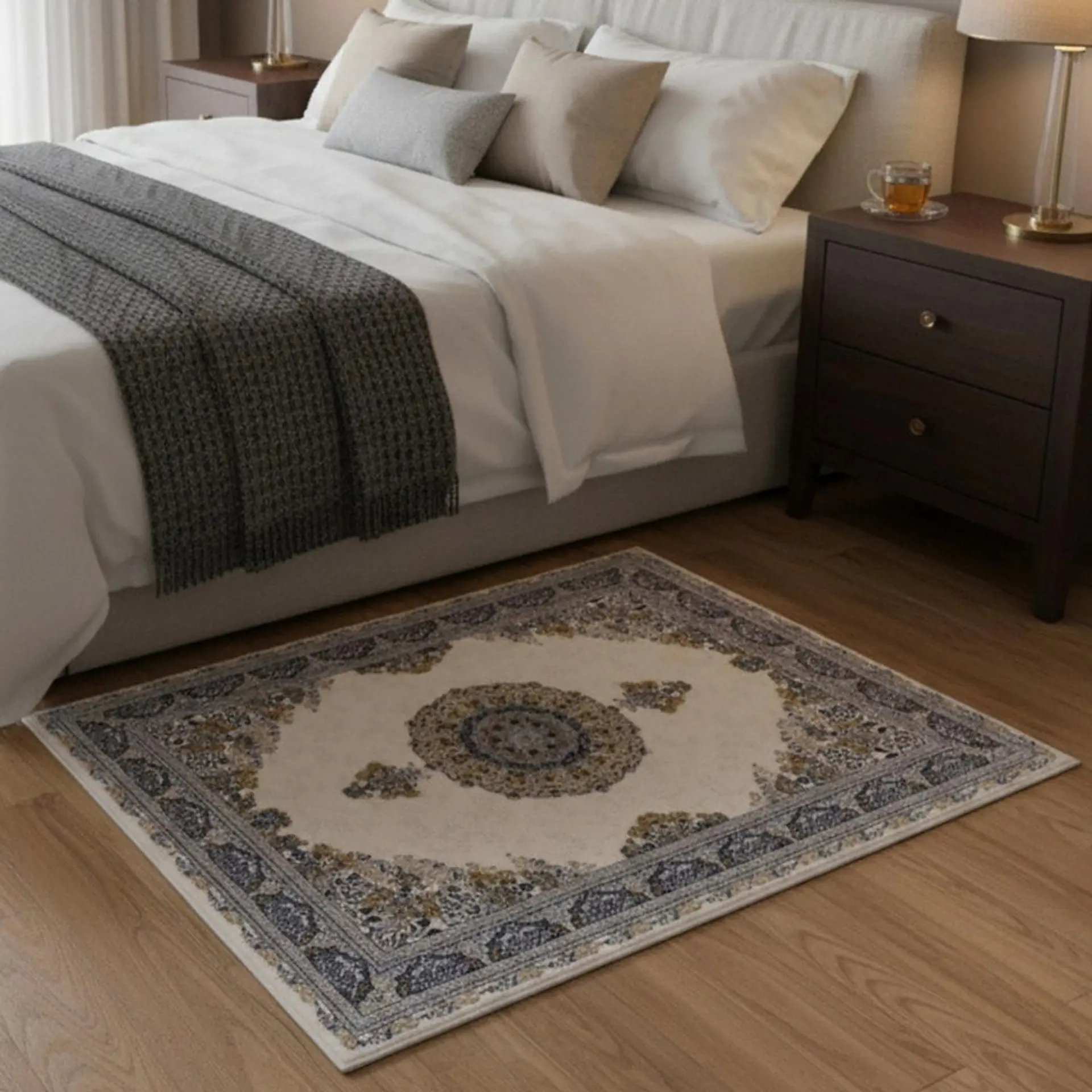 Alfombra Bajada Cama Estampada 60x100 cm Barcelona 1