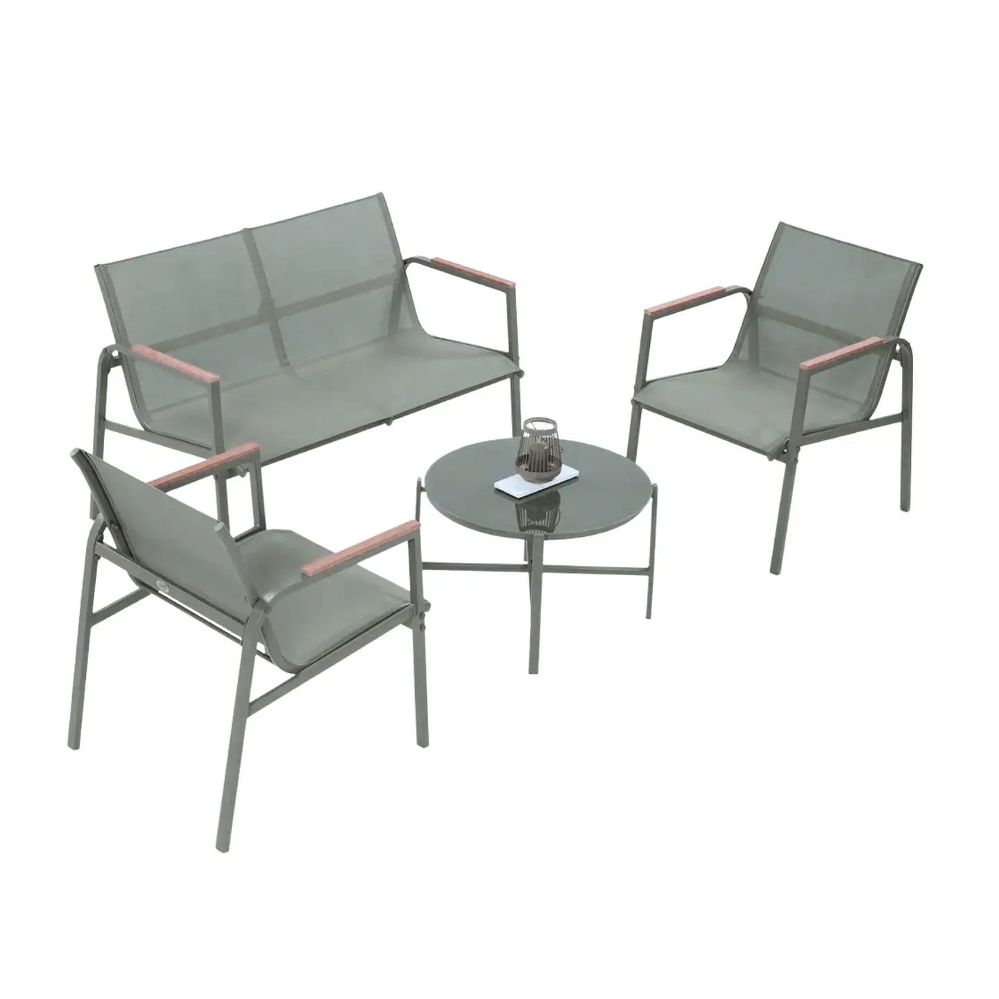 Juego De Terraza Living Malla Saint Thomas 4 Piezas Exterior 10