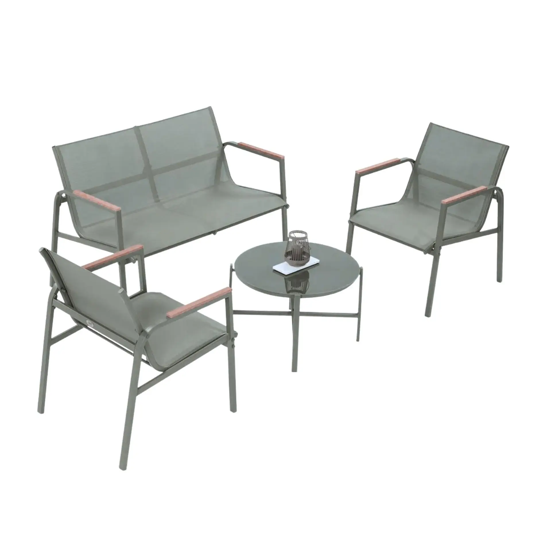 Juego De Terraza Living Malla Saint Thomas 4 Piezas Exterior 10