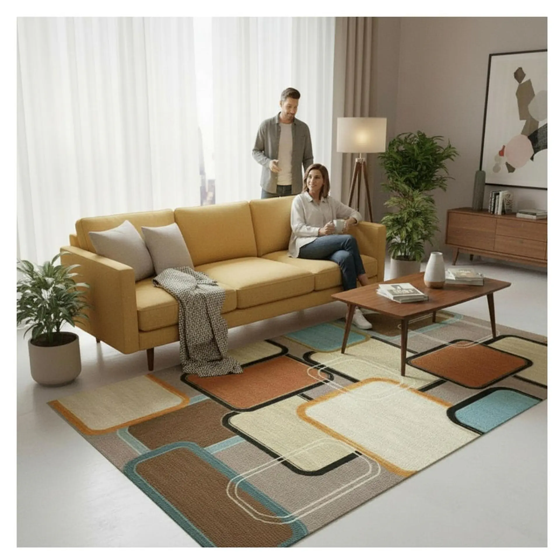 Alfombra Living Estampada 120x160 cm Lido 3