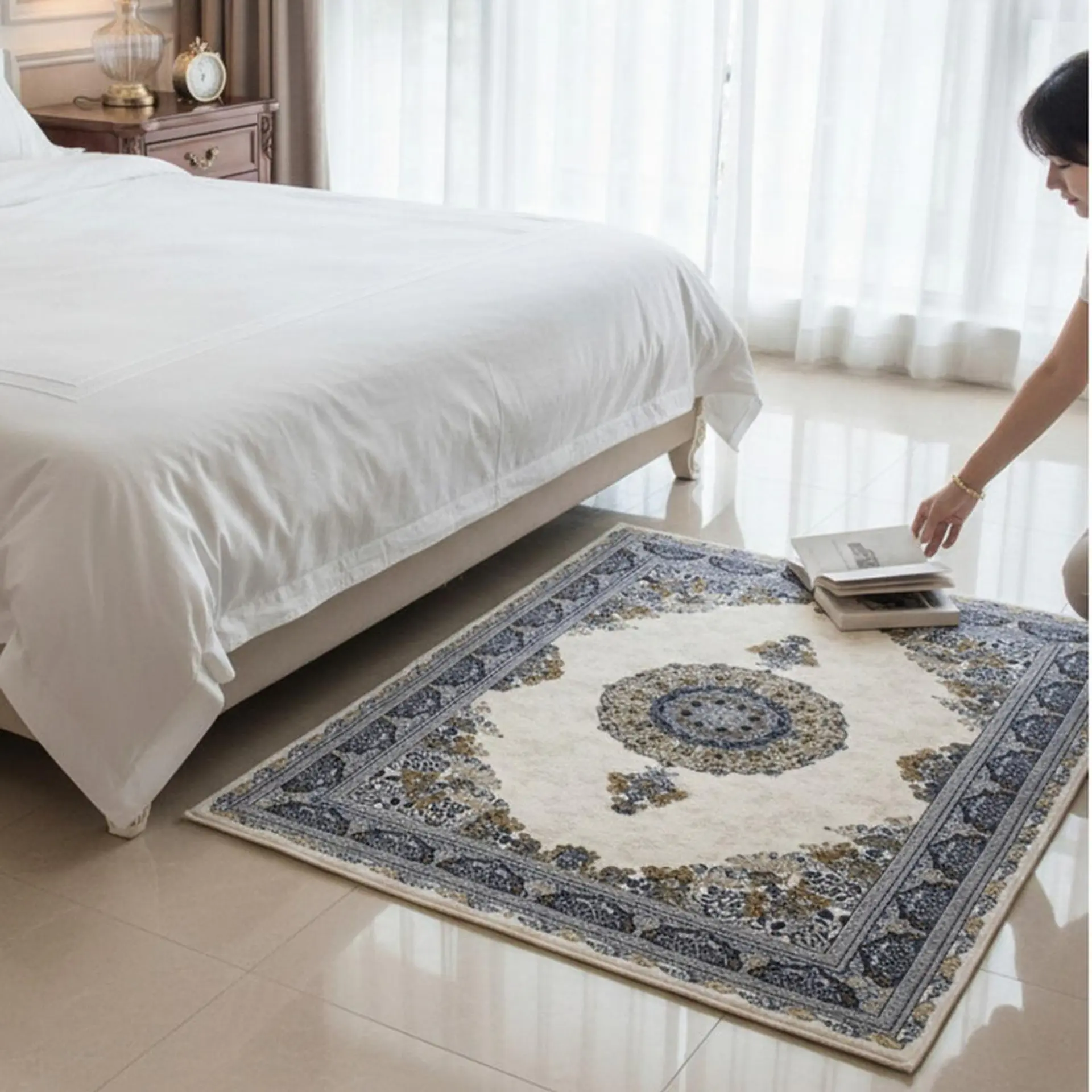 Alfombra Bajada Cama Estampada 60x100 cm Barcelona 2