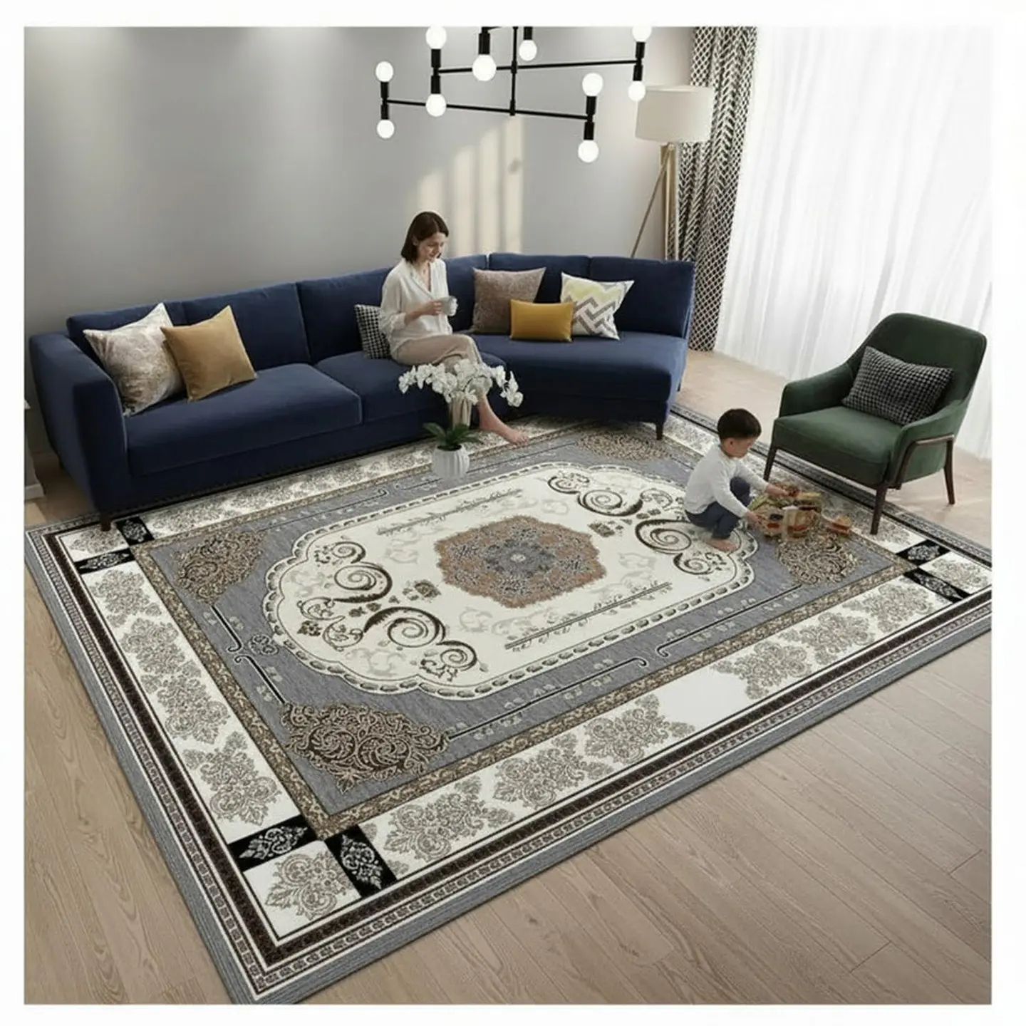Alfombra Living Sala Estar Grande 150x200 cm Canakkale 3