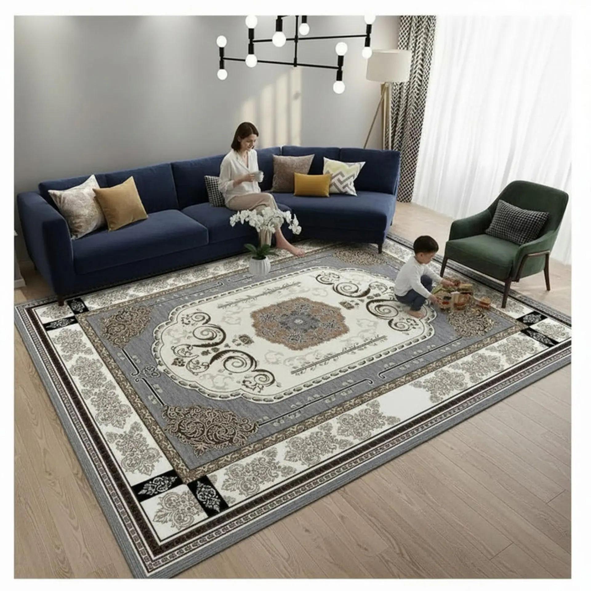Alfombra Living Grande Estampada 150x200 cm Canakkale 3
