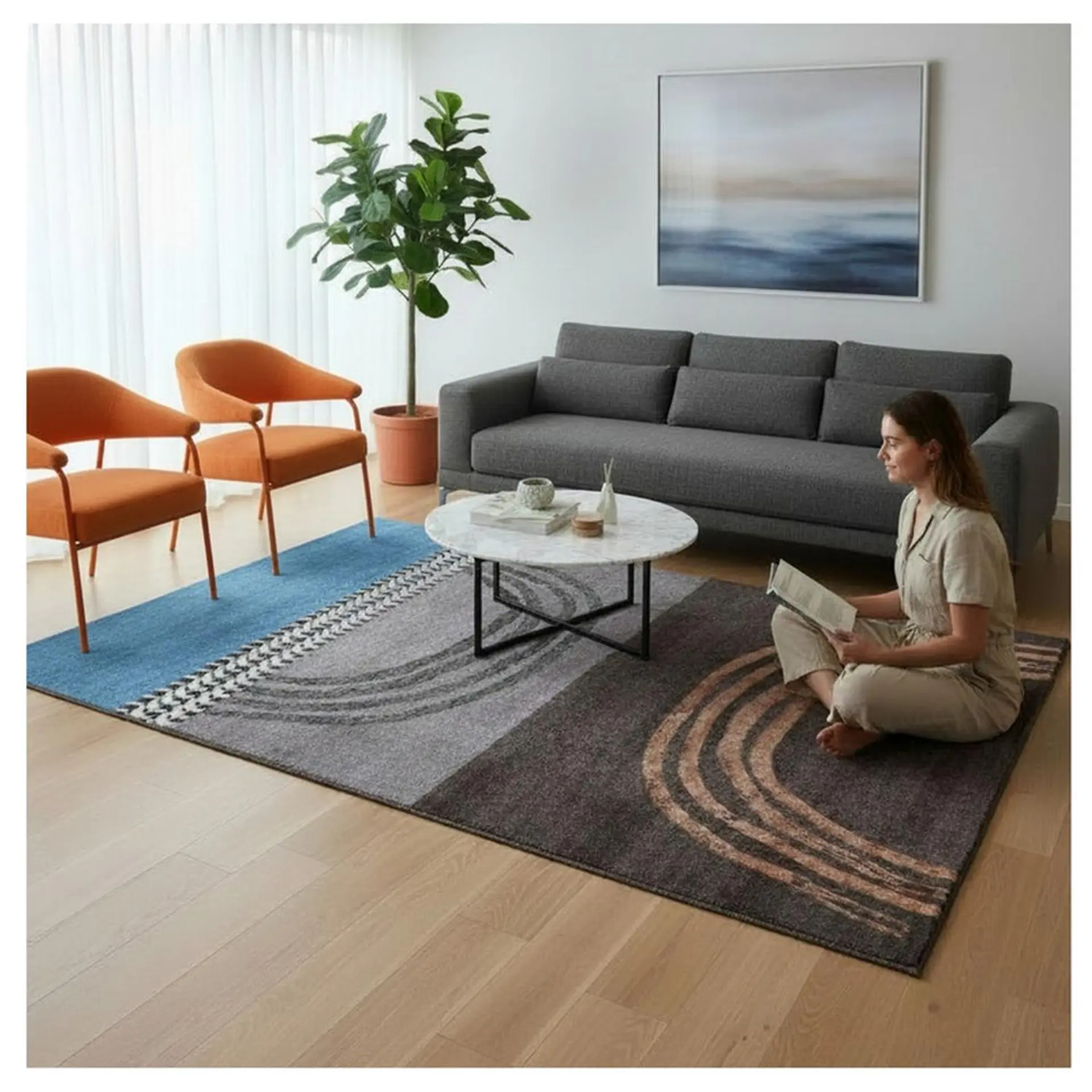 Alfombra Living Estampada 120x160 cm Altomonte 3