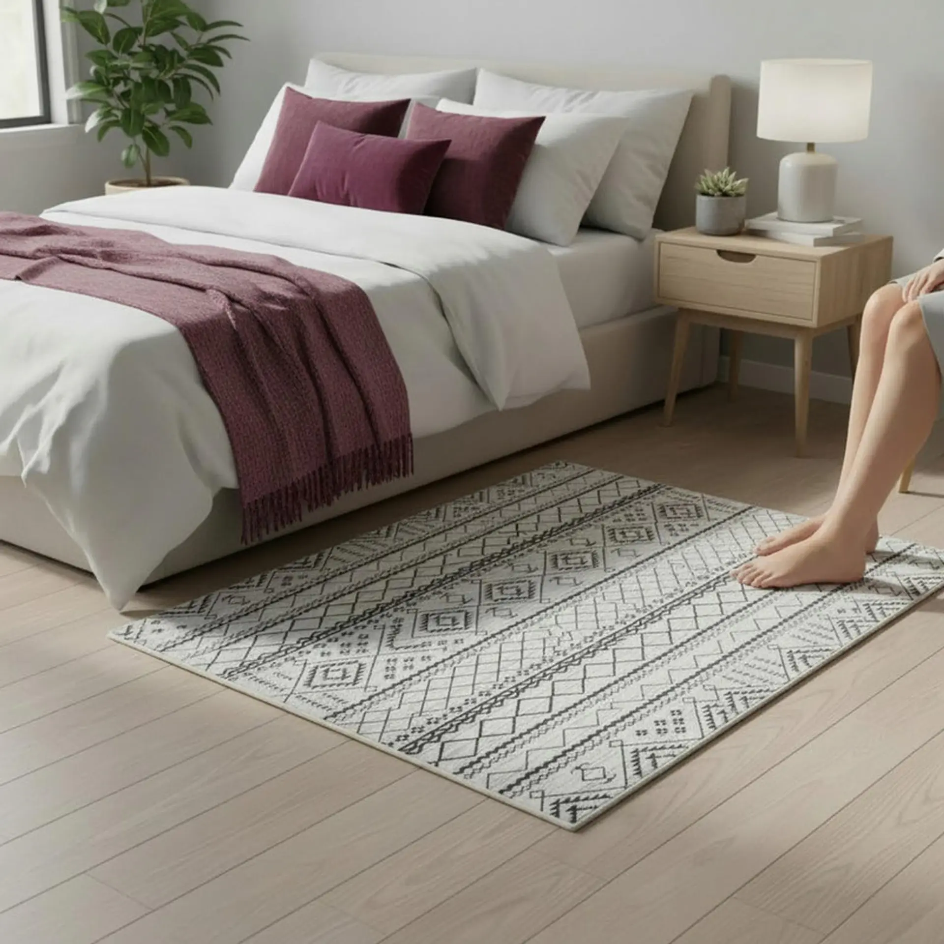 Alfombra Bajada Cama Estampada 60x100 cm Valencia 2