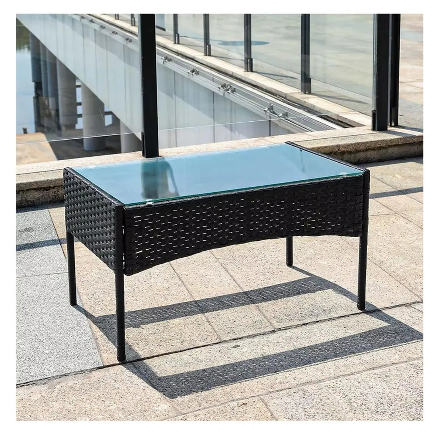 Juego De Terraza Living Ratán Sintético Saint James 4 Piezas 13