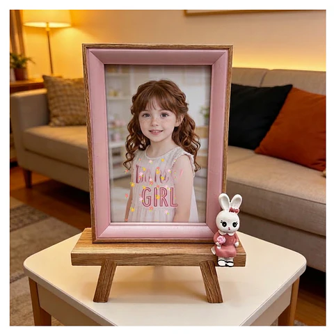 Marco Foto Infantil Portaretrato 10x15cm Rosa Pack 2 Unid