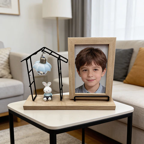 Marco Foto Infantil Portaretrato 10x15cm Casita Celeste 