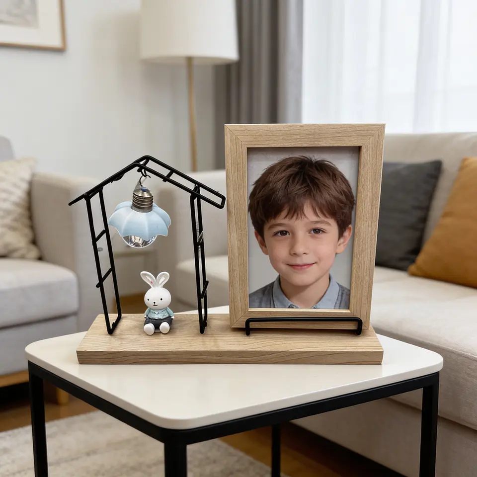 Marco Foto Infantil Portaretrato 10x15cm Casita Celeste  2
