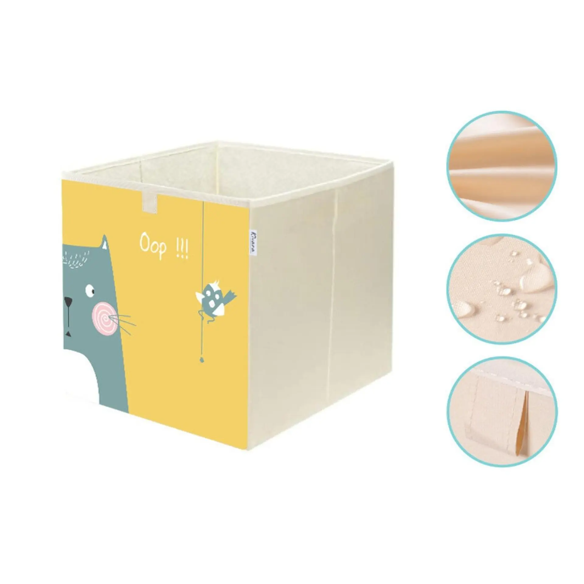 Caja Organizador Juguetes Ropa Infantil Kivara Gato Oop 2