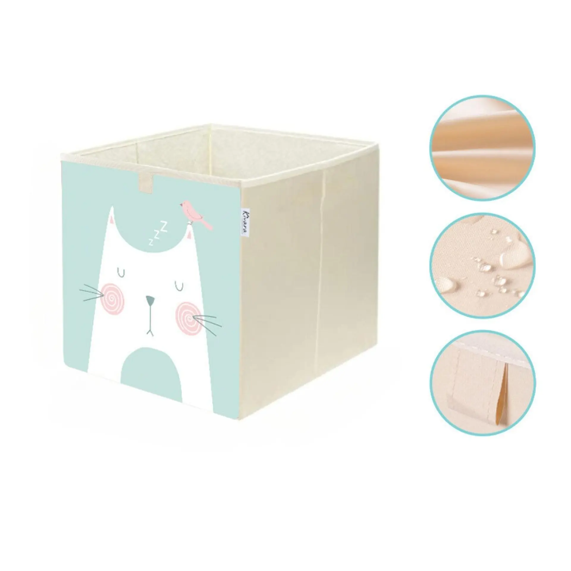 Caja Organizador Juguetes Ropa Infantil Kivara Gato Zzz 2