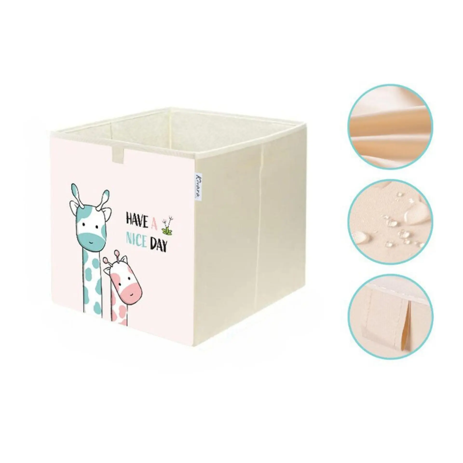Caja Organizador Juguetes Ropa Infantil Kivara Jirafas 2