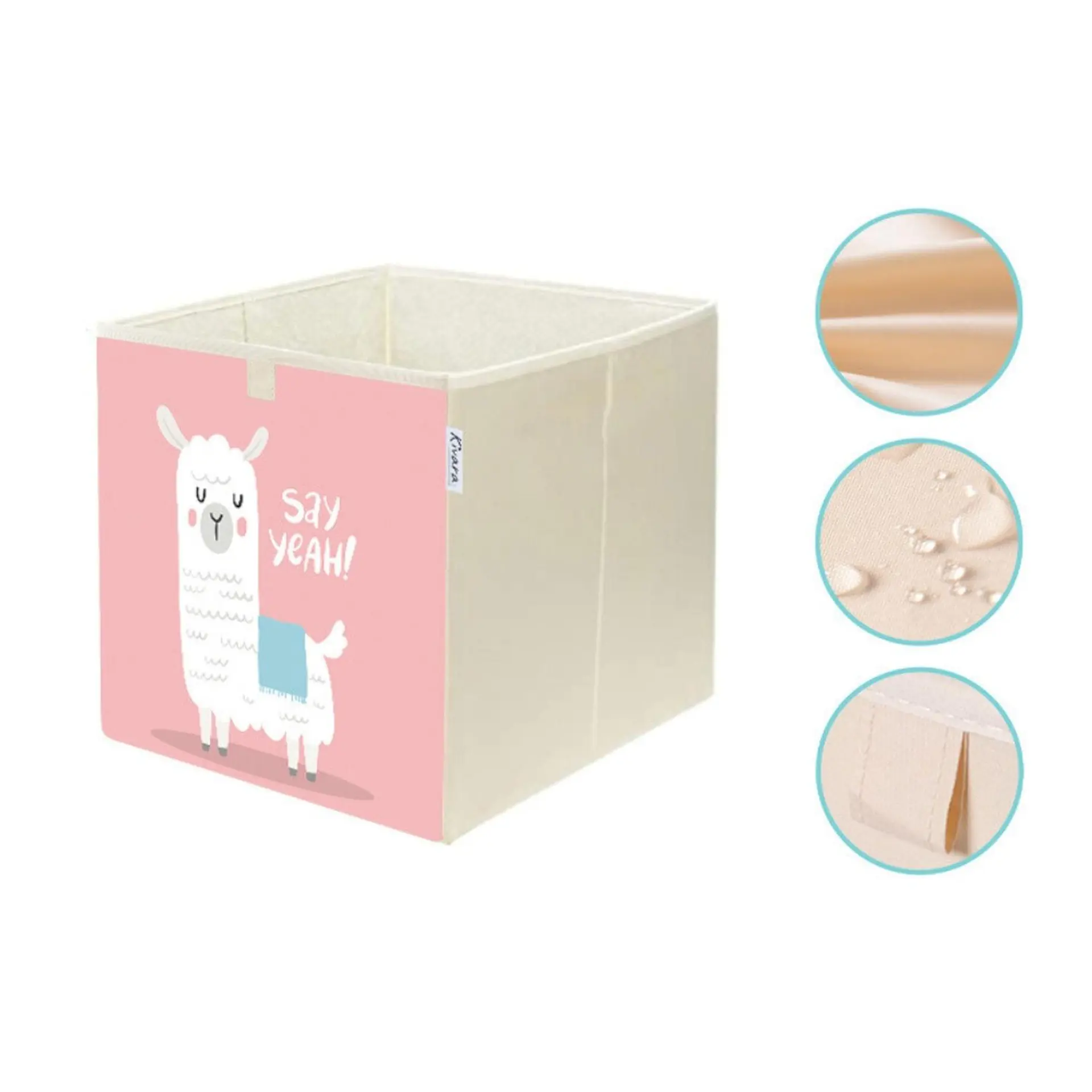 Caja Organizador Juguetes Ropa Infantil Kivara Llama Yeah 2