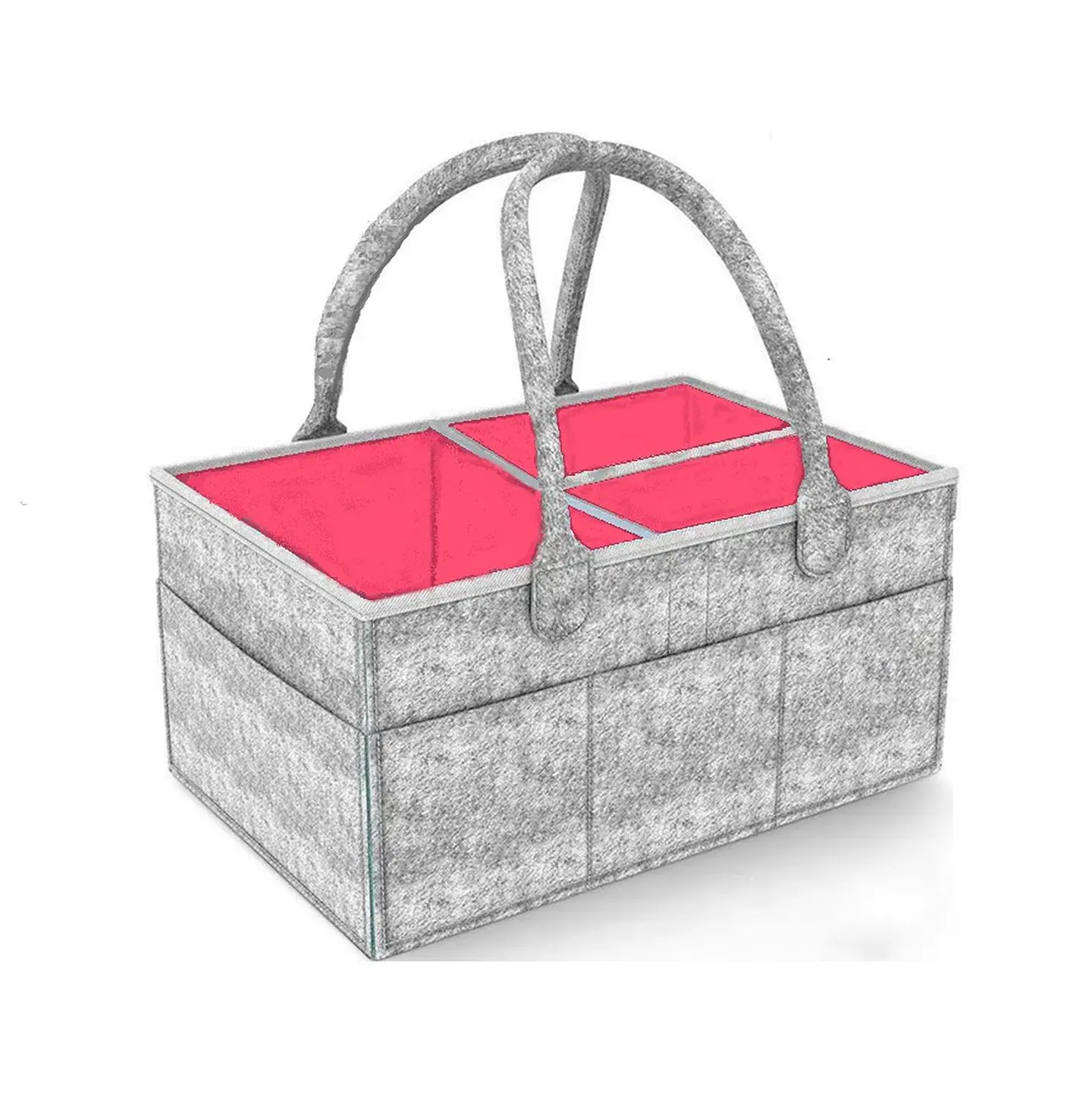 Organizador De Pañales Deluxe Para Mudador Rosa 1