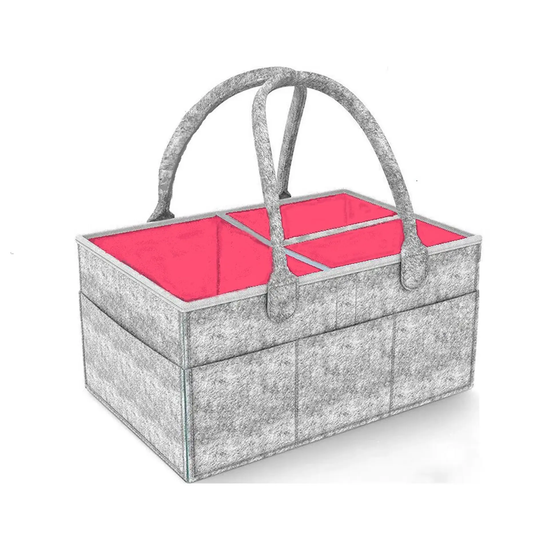 Organizador De Pañales Deluxe Para Mudador Rosa 1