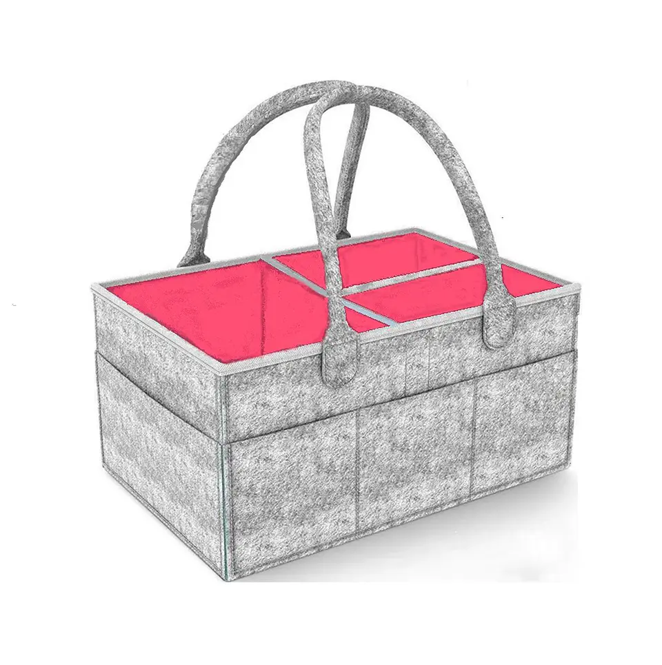 Organizador De Pañales Deluxe Para Mudador Rosa 1