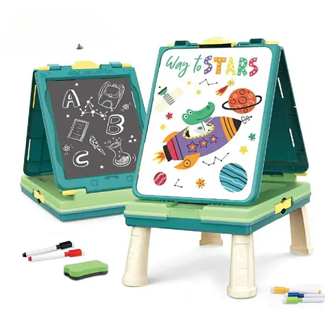 Pizarra Magnetica Doble Interactiva 5 En 1 Con Juegos Mesa