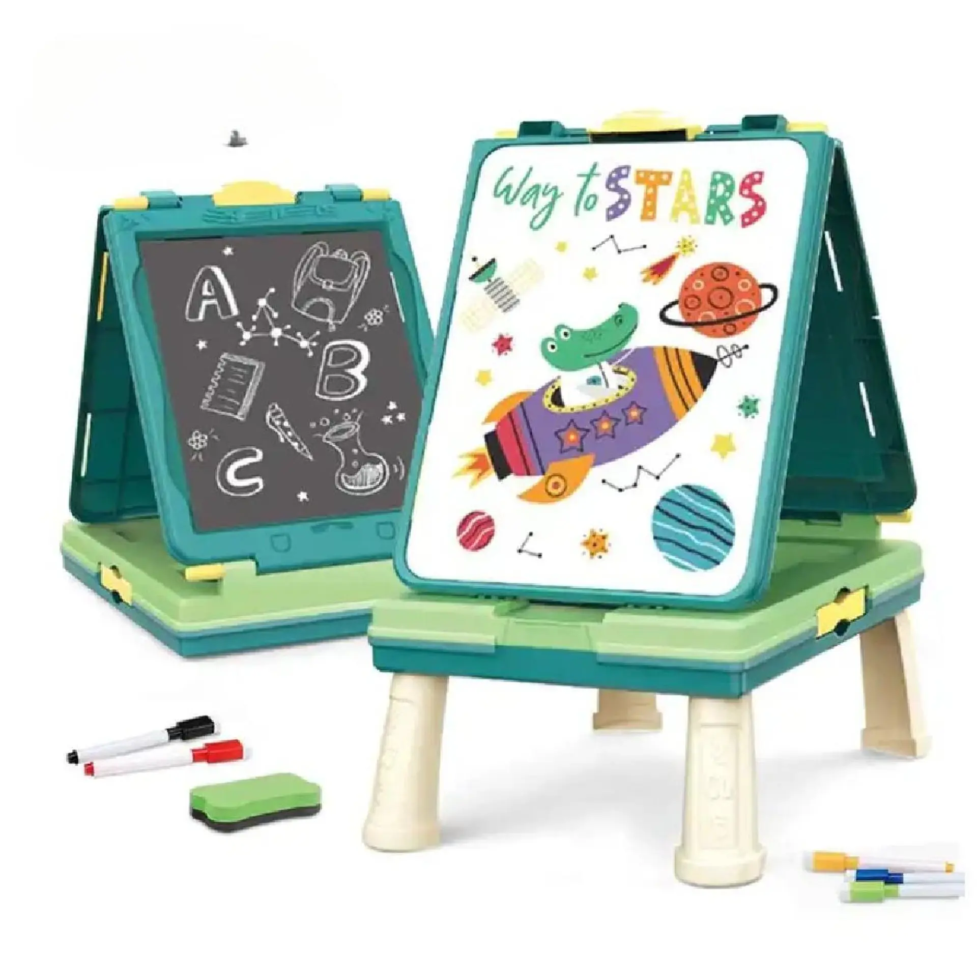 Pizarra Magnetica Doble Interactiva 5 En 1 Con Juegos Mesa 1