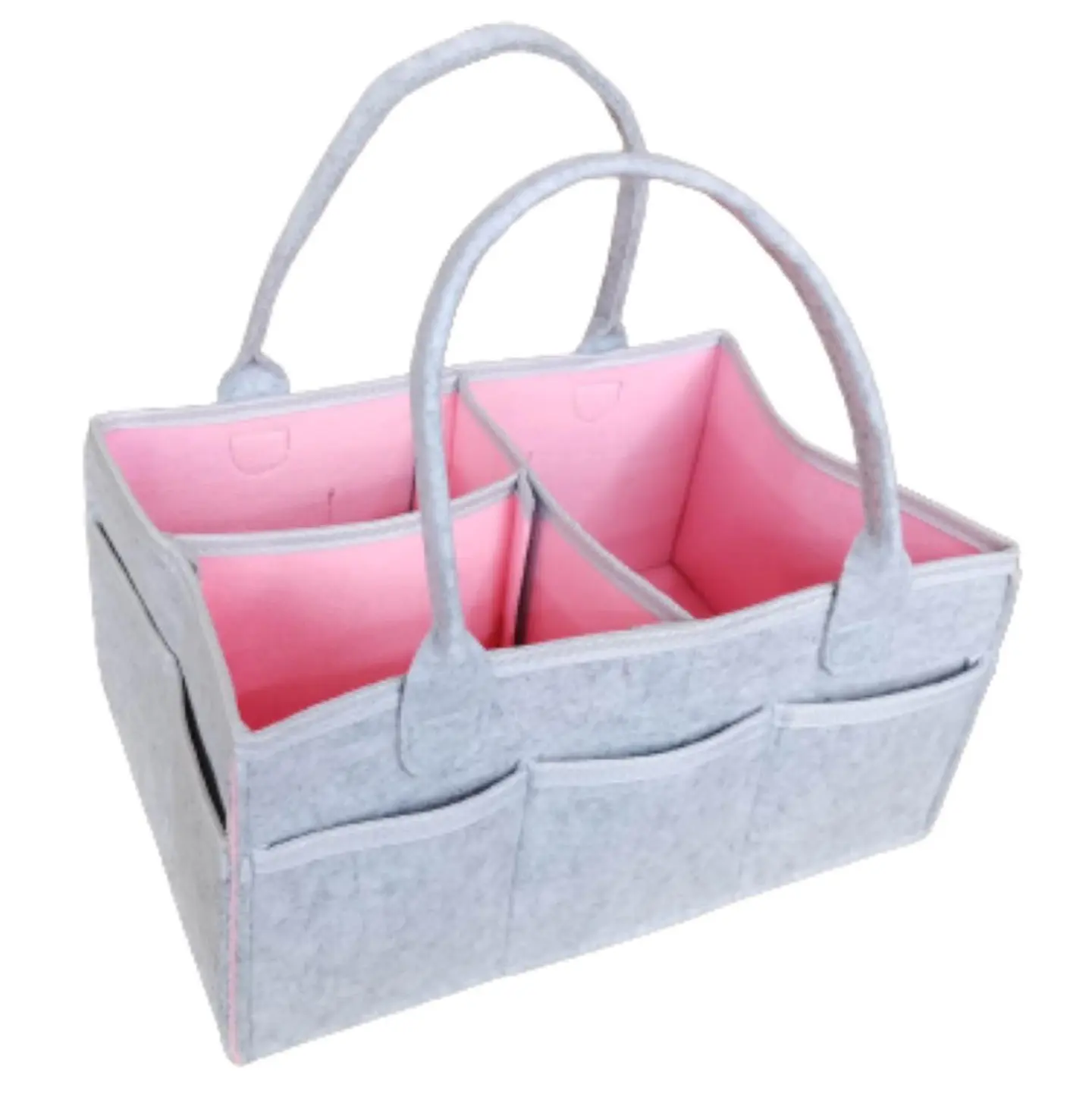 Organizador De Pañales Deluxe Para Mudador Rosa 2