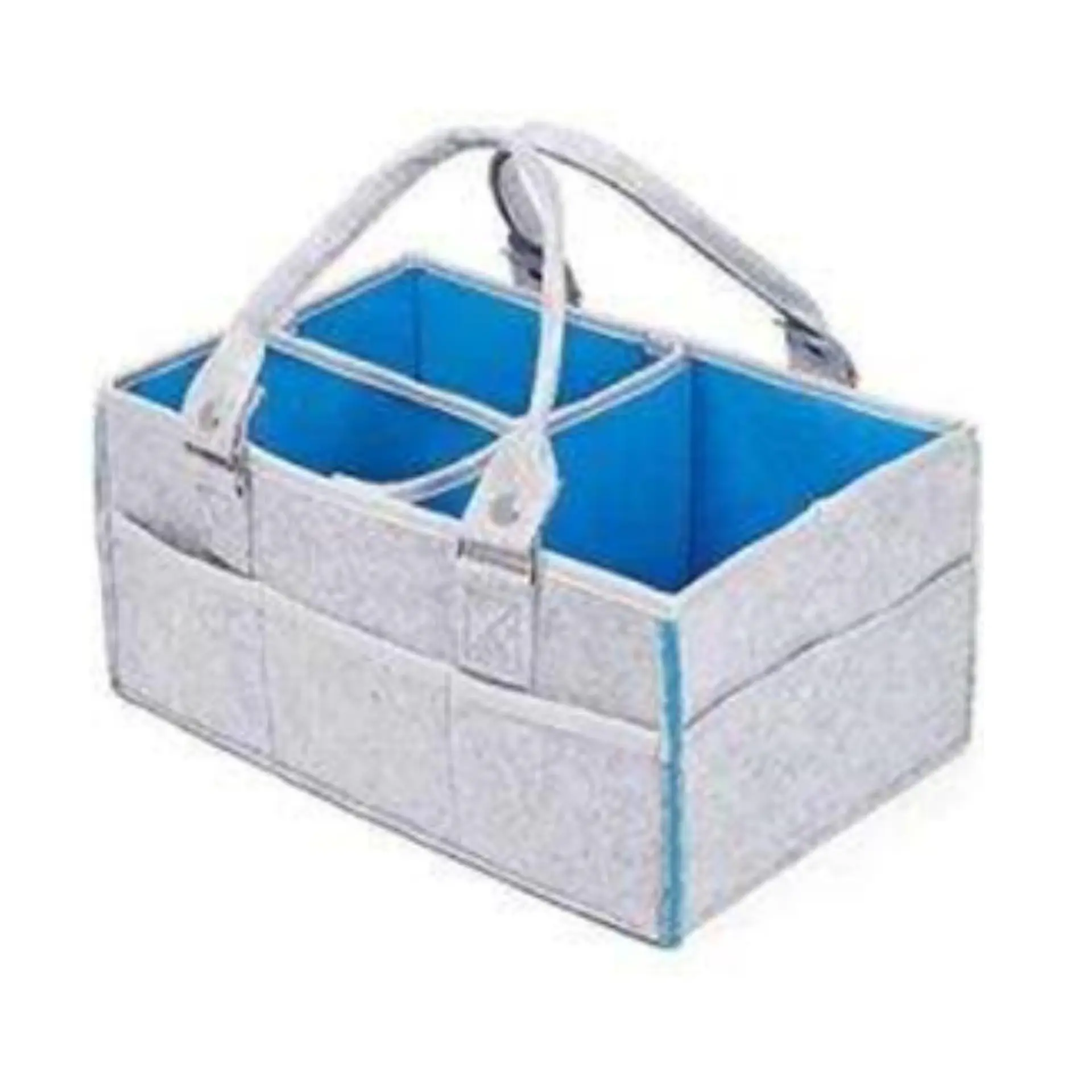 Organizador De Pañales Deluxe Para Mudador Azul 1