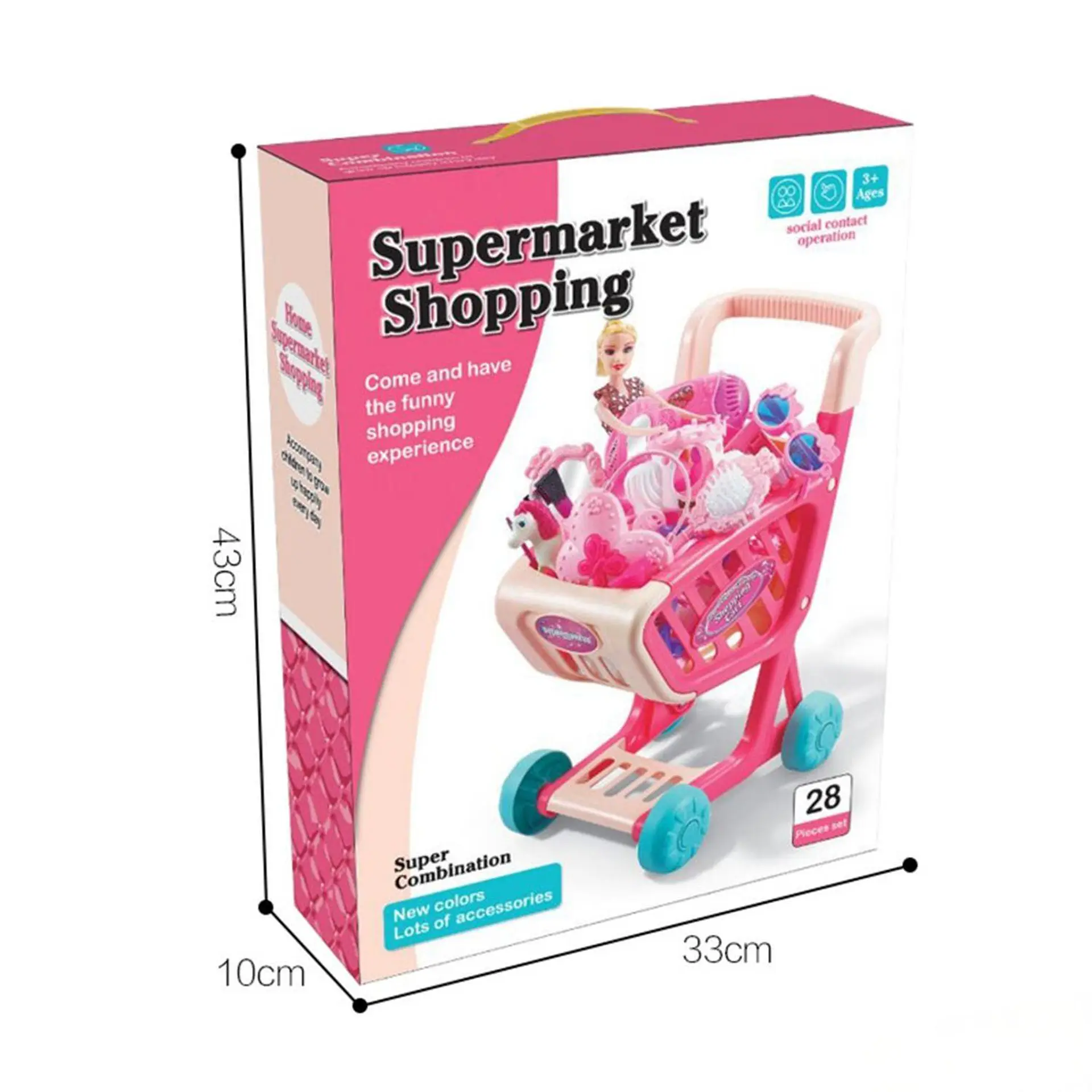 Carro Supermercado Juguete Carrito Compras 28 Piezas 4